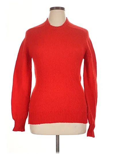 Pre-owned Burberry Wool Pullover Sweater In Red