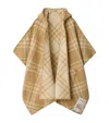 Burberry Reversible Check Wool Cape In Multi