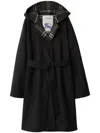 Burberry Mid-length Reversible Wool Car Coat In Black