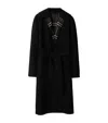 Burberry Belted Reversible Wool Coat In Black
