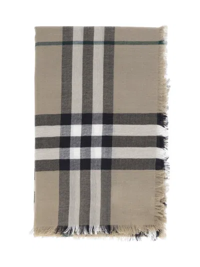 Burberry Wool Scarf In Gray