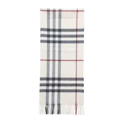 Burberry Wool Scarf In White Scarfs In Neutral