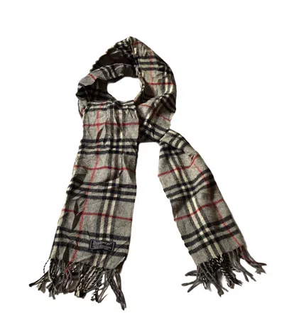 Pre-owned Burberry Wool Scarf Mufler In Multi