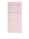 Burberry Check Pattern Wool Scarf In Pink