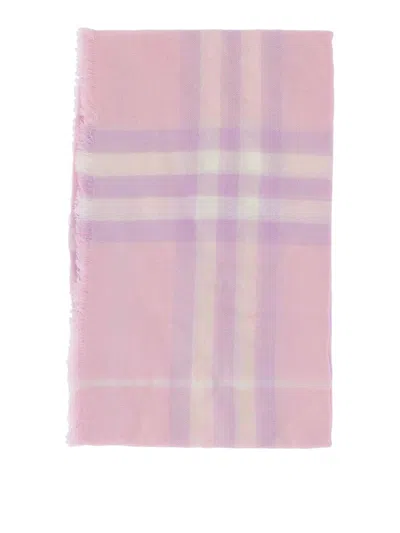 Burberry Wool Scarf In Pink