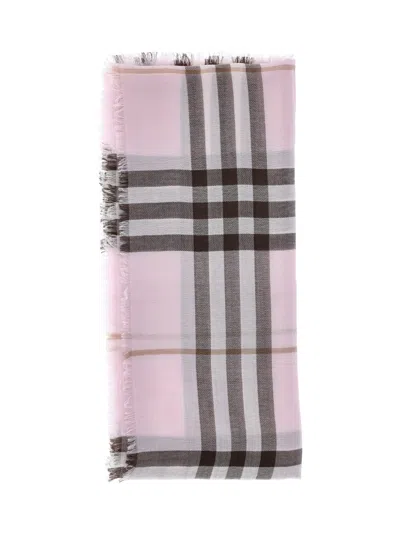 Burberry Wool Scarf In Purple