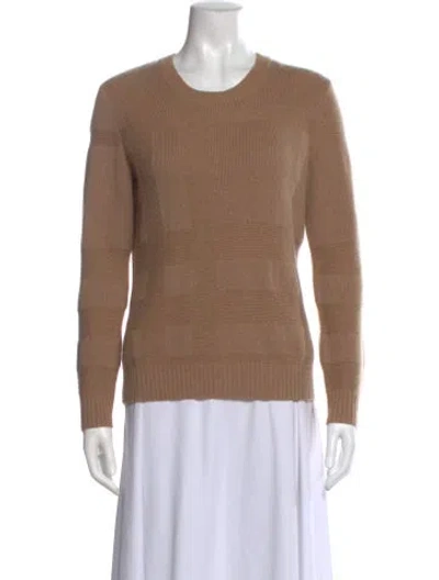 Pre-owned Burberry Wool Scoop Neck Sweater In Neutral