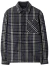 Burberry Navy Check Wool Overshirt