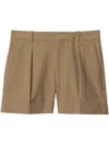 Burberry Wool Tailored Shorts In Brown