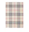 Burberry Wool-silk Check Scarf In Beige