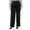 Burberry Wool Silk Pleated Tailored Trousers In Black