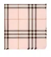 Burberry Wool-silk Reversible Check Scarf In Pink