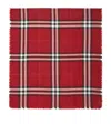 Burberry Reversible Check Wool Silk Scarf In Red