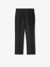 Burberry Classic Fit Triple Stud Wool Mohair Tailored Trousers In Black
