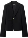 Burberry Wool Single-breasted Blazer In Black