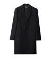 Burberry Wool Single-breasted Tailored Coat In Black