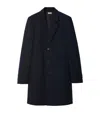 Burberry Classic Straight Cut Wool Jacket For Men In Blue