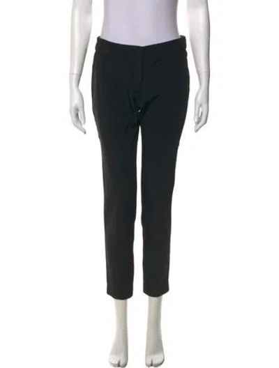 Pre-owned Burberry Wool Skinny Leg Pants In Black