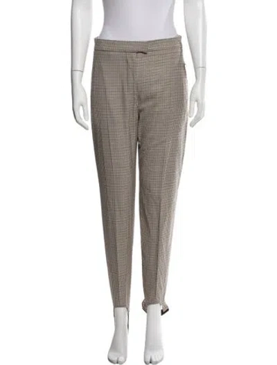 Pre-owned Burberry Wool Skinny Leg Pants W/ Tags In Brown