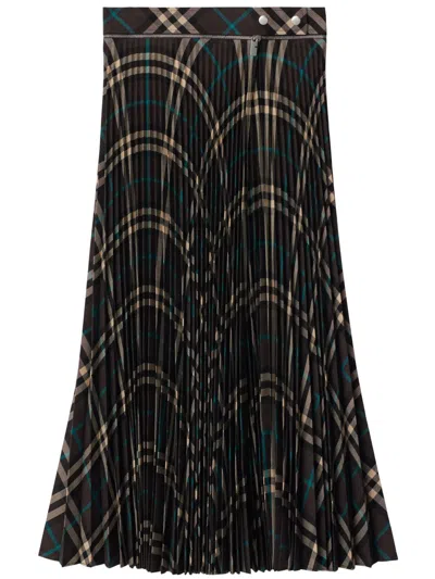 Burberry Wool Skirt In Black