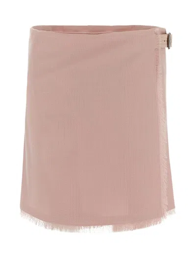 Burberry Wool Skirt In Pink