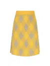 BURBERRY WOOL SKIRT WITH ARGYLE PATTERN