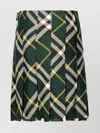 Burberry Wool Skirt With Asymmetrical Cut And Buckle Detail