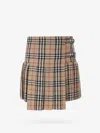 Burberry Vintage Check Wool Kilt In Multi