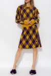 Burberry Argyle Check-pattern Knitted Skirt In Yellow