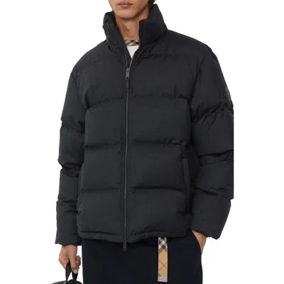 Burberry Wool Snowdon Puffer Jacket In Black