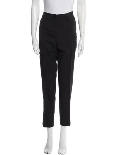 Pre-owned Burberry Wool Straight Leg Pants In Black