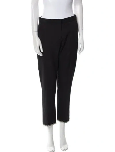 Pre-owned Burberry Wool Straight Leg Pants In Black