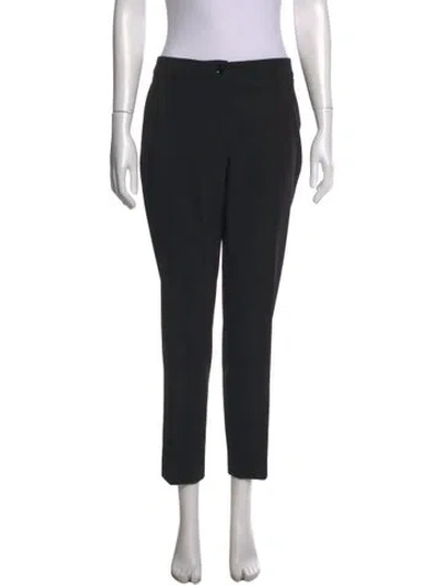 Pre-owned Burberry Wool Straight Leg Pants In Black
