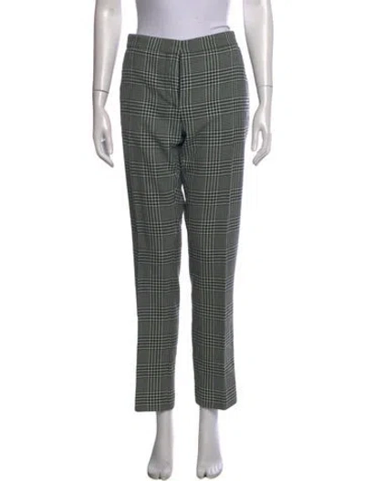 Pre-owned Burberry Wool Straight Leg Pants In Black