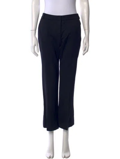 Pre-owned Burberry Wool Straight Leg Pants In Black