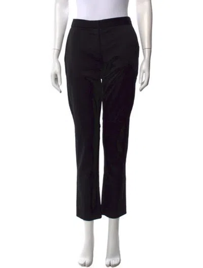 Pre-owned Burberry Wool Straight Leg Pants In Black
