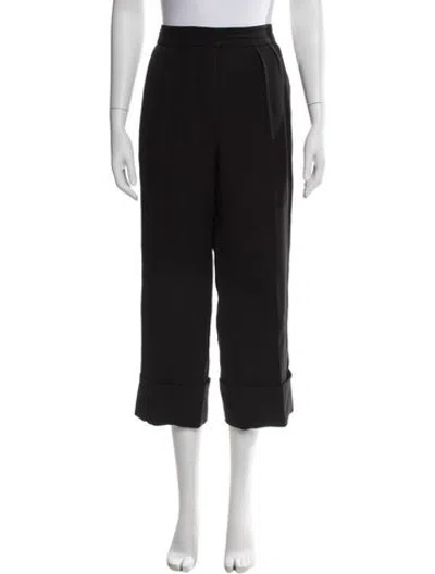 Pre-owned Burberry Wool Straight Leg Pants In Brown