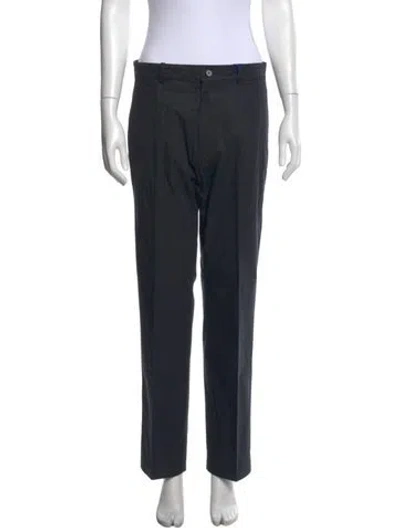 Pre-owned Burberry Wool Straight Leg Pants W/ Tags In Blue