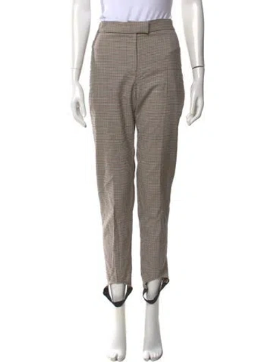 Pre-owned Burberry Wool Straight Leg Pants W/ Tags In Neutral