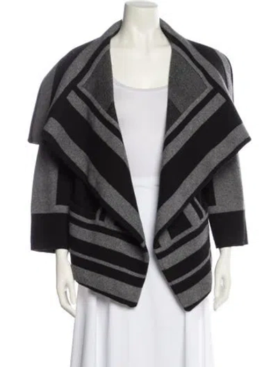 Pre-owned Burberry Wool Striped Jacket In Multi