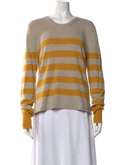Pre-owned Burberry Wool Striped Sweater In Gray