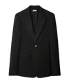 Burberry Wool Tailored Jacket In Black