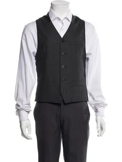 Pre-owned Burberry Wool Suit Vest In Gray