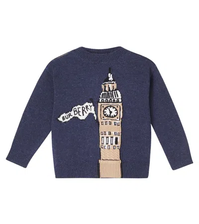 Burberry Kids' Wool Sweater In Blue