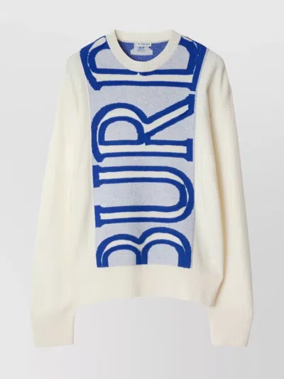 BURBERRY WOOL SWEATER LOGO DETAIL