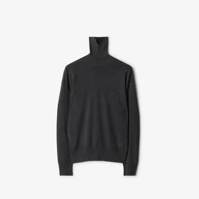 Burberry Wool Sweater In Mid Grey