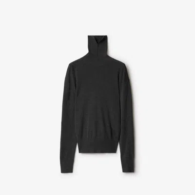 Burberry Wool Turtleneck Sweater In Mid Grey