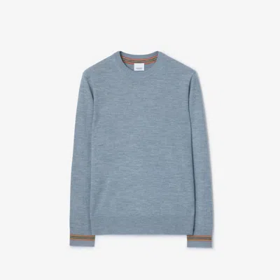 Burberry Wool Sweater In Blue