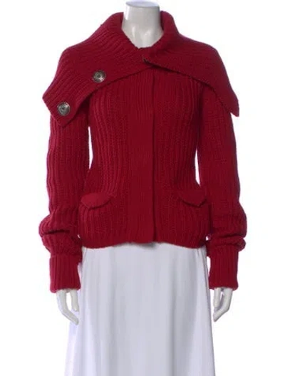 Pre-owned Burberry Wool Sweater In Red