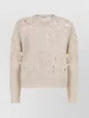 Burberry V-neck Perforated Rib Sweater